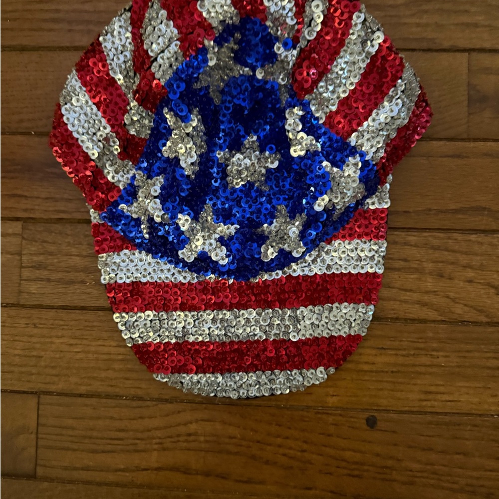 Sequin American Flag Cap